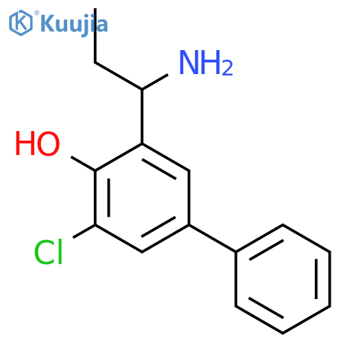 2-(1-aminopropyl)-6-chloro-4-phenylphenol structure