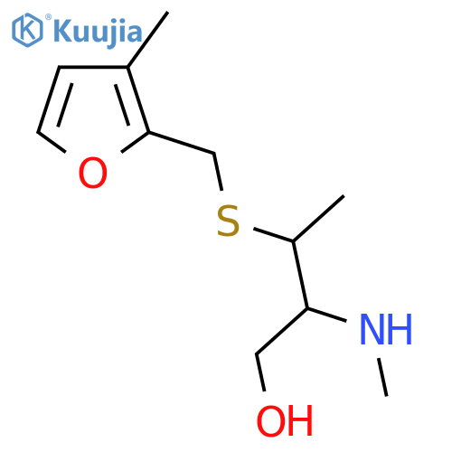 2-(methylamino)-3-{(3-methylfuran-2-yl)methylsulfanyl}butan-1-ol structure