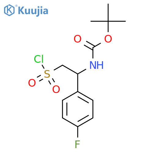 tert-butyl N-2-(chlorosulfonyl)-1-(4-fluorophenyl)ethylcarbamate structure