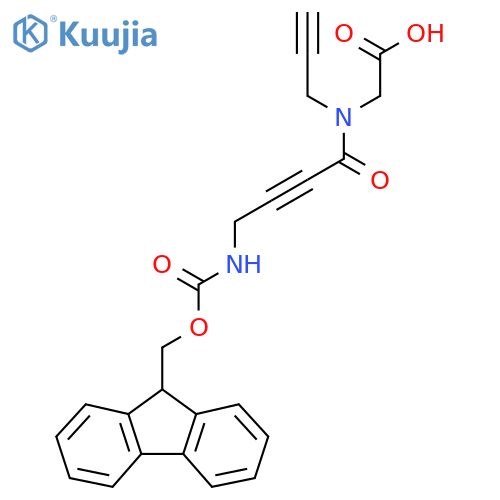 2-4-({(9H-fluoren-9-yl)methoxycarbonyl}amino)-N-(prop-2-yn-1-yl)but-2-ynamidoacetic acid structure