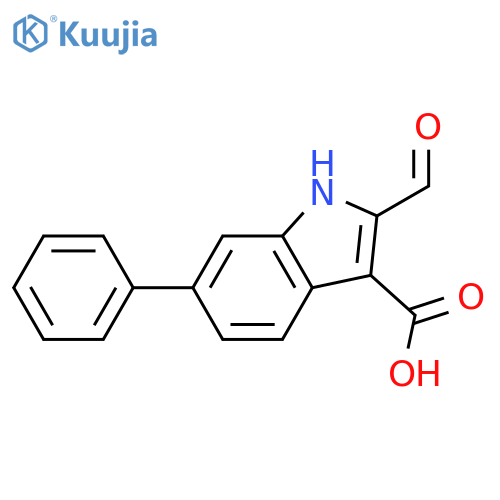 2-formyl-6-phenyl-1H-indole-3-carboxylic acid structure