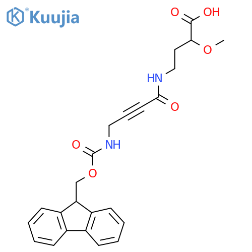 4-4-({(9H-fluoren-9-yl)methoxycarbonyl}amino)but-2-ynamido-2-methoxybutanoic acid structure