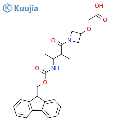 2-({1-3-({(9H-fluoren-9-yl)methoxycarbonyl}amino)-2-methylbutanoylazetidin-3-yl}oxy)acetic acid structure