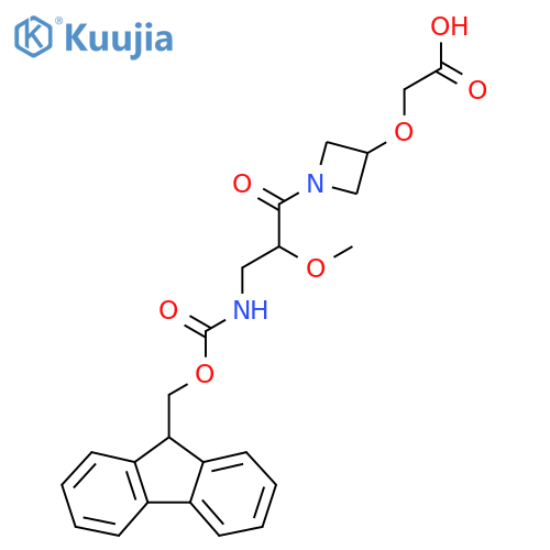 2-({1-3-({(9H-fluoren-9-yl)methoxycarbonyl}amino)-2-methoxypropanoylazetidin-3-yl}oxy)acetic acid structure