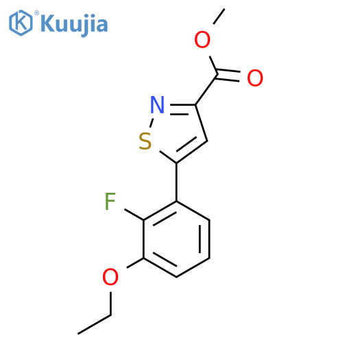 methyl 5-(3-ethoxy-2-fluorophenyl)-1,2-thiazole-3-carboxylate structure