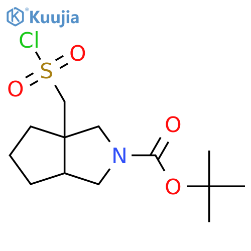 tert-butyl 3a-(chlorosulfonyl)methyl-octahydrocyclopentacpyrrole-2-carboxylate structure