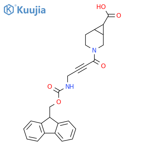 3-4-({(9H-fluoren-9-yl)methoxycarbonyl}amino)but-2-ynoyl-3-azabicyclo4.1.0heptane-7-carboxylic acid structure