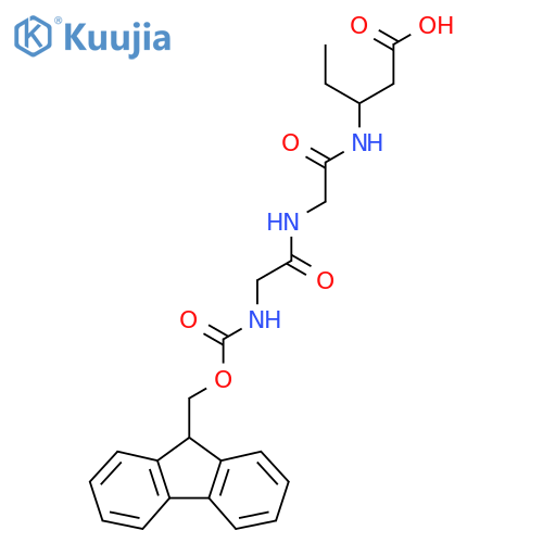 3-{2-2-({(9H-fluoren-9-yl)methoxycarbonyl}amino)acetamidoacetamido}pentanoic acid structure