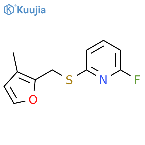 2-fluoro-6-{(3-methylfuran-2-yl)methylsulfanyl}pyridine structure