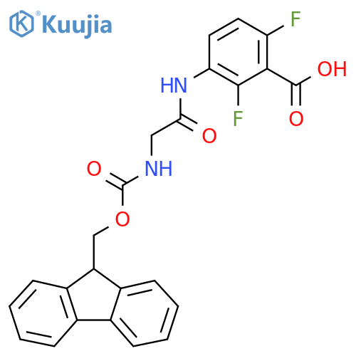 3-2-({(9H-fluoren-9-yl)methoxycarbonyl}amino)acetamido-2,6-difluorobenzoic acid structure