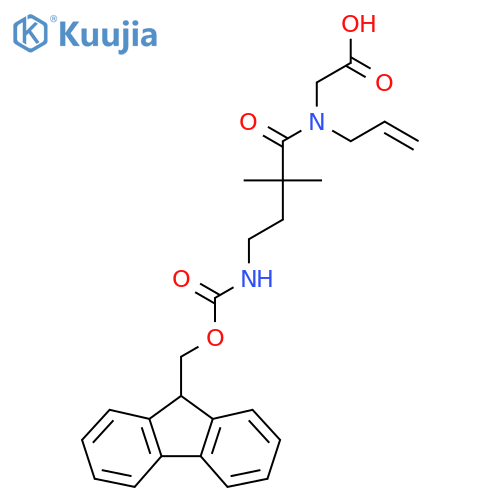 2-4-({(9H-fluoren-9-yl)methoxycarbonyl}amino)-2,2-dimethyl-N-(prop-2-en-1-yl)butanamidoacetic acid structure