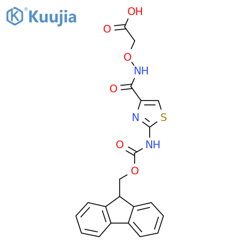 2-({2-({(9H-fluoren-9-yl)methoxycarbonyl}amino)-1,3-thiazol-4-ylformamido}oxy)acetic acid structure