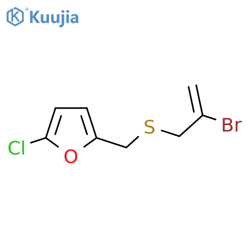 2-{(2-bromoprop-2-en-1-yl)sulfanylmethyl}-5-chlorofuran structure