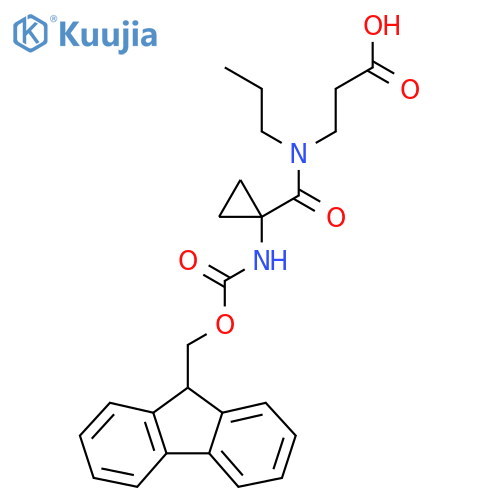 3-{1-1-({(9H-fluoren-9-yl)methoxycarbonyl}amino)cyclopropyl-N-propylformamido}propanoic acid structure