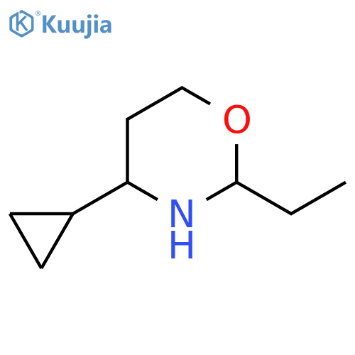 4-cyclopropyl-2-ethyl-1,3-oxazinane structure