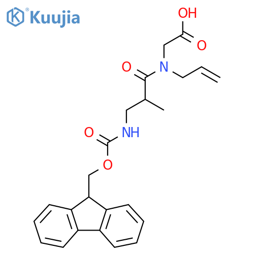 2-3-({(9H-fluoren-9-yl)methoxycarbonyl}amino)-2-methyl-N-(prop-2-en-1-yl)propanamidoacetic acid structure
