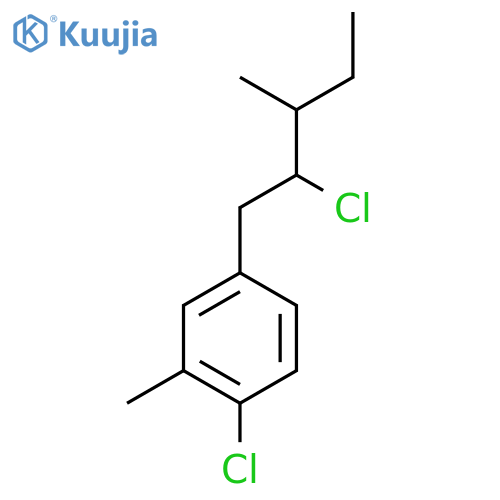 1-chloro-4-(2-chloro-3-methylpentyl)-2-methylbenzene structure