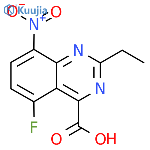 2-ethyl-5-fluoro-8-nitroquinazoline-4-carboxylic acid structure