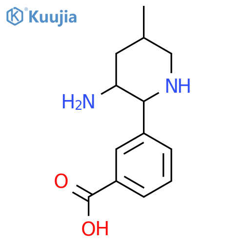 3-(3-amino-5-methylpiperidin-2-yl)benzoic acid structure