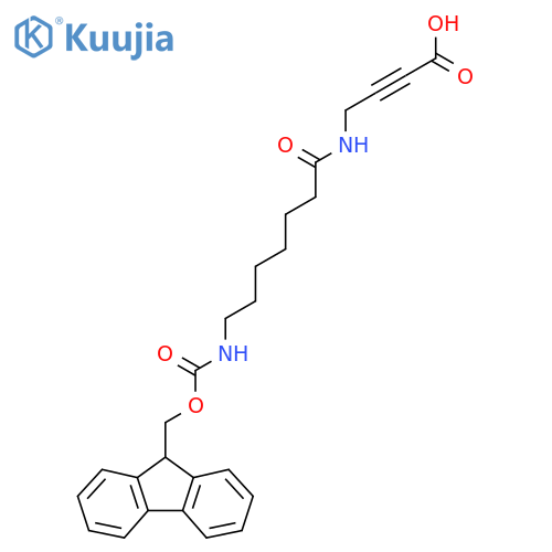 4-7-({(9H-fluoren-9-yl)methoxycarbonyl}amino)heptanamidobut-2-ynoic acid structure