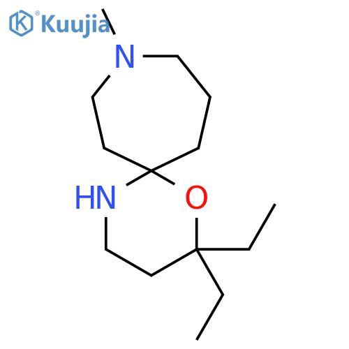 2,2-diethyl-9-methyl-1-oxa-5,9-diazaspiro5.6dodecane structure