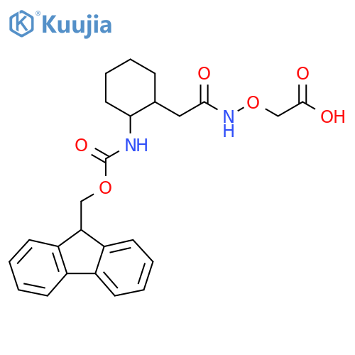 2-({2-2-({(9H-fluoren-9-yl)methoxycarbonyl}amino)cyclohexylacetamido}oxy)acetic acid structure