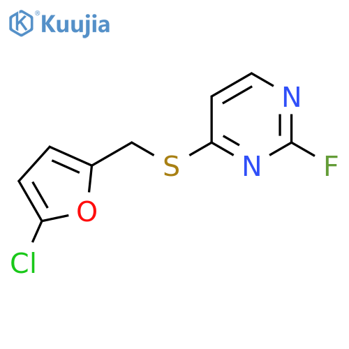 4-{(5-chlorofuran-2-yl)methylsulfanyl}-2-fluoropyrimidine structure
