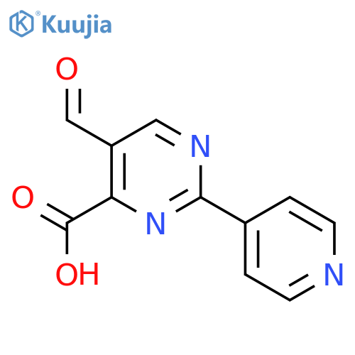 5-formyl-2-(pyridin-4-yl)pyrimidine-4-carboxylic acid structure
