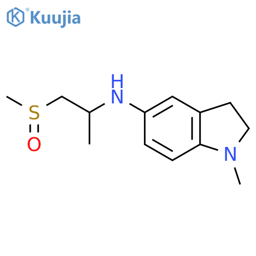 N-(1-methanesulfinylpropan-2-yl)-1-methyl-2,3-dihydro-1H-indol-5-amine structure