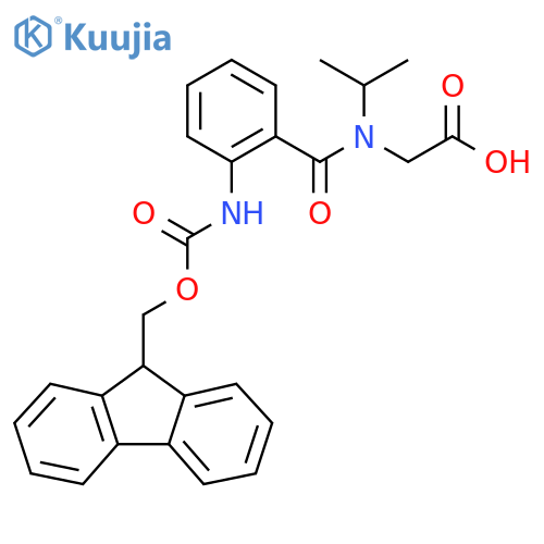 2-{1-2-({(9H-fluoren-9-yl)methoxycarbonyl}amino)phenyl-N-(propan-2-yl)formamido}acetic acid structure