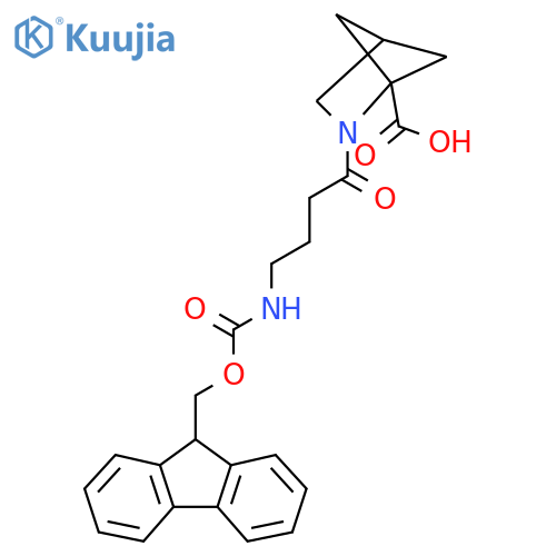 2-4-({(9H-fluoren-9-yl)methoxycarbonyl}amino)butanoyl-2-azabicyclo2.1.1hexane-1-carboxylic acid structure