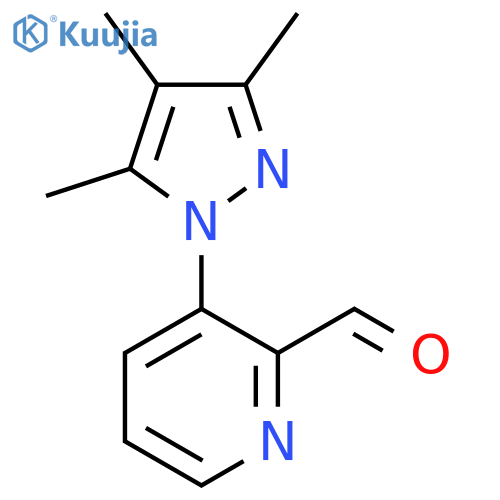 3-(trimethyl-1H-pyrazol-1-yl)pyridine-2-carbaldehyde structure