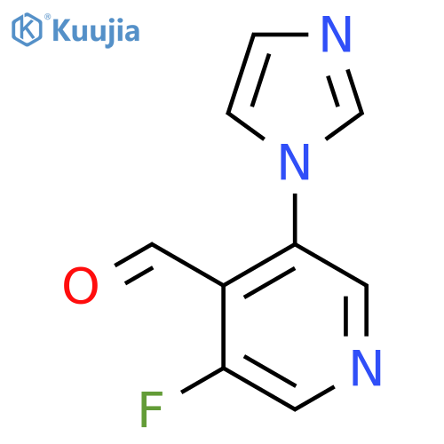 3-fluoro-5-(1H-imidazol-1-yl)pyridine-4-carbaldehyde structure