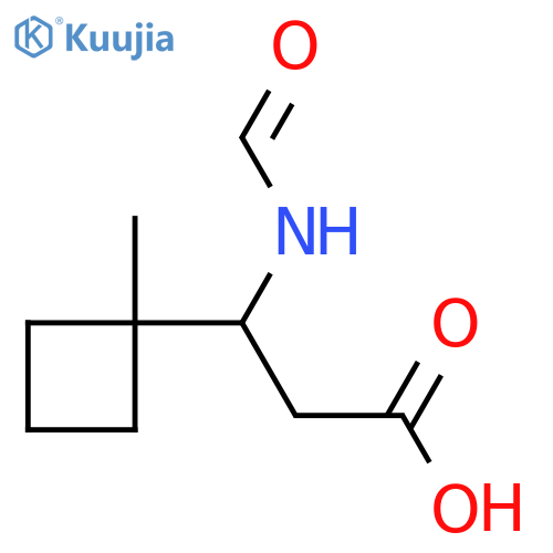 3-formamido-3-(1-methylcyclobutyl)propanoic acid structure