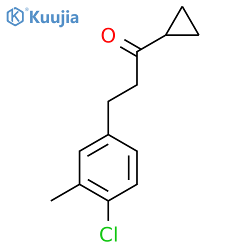 3-(4-chloro-3-methylphenyl)-1-cyclopropylpropan-1-one structure
