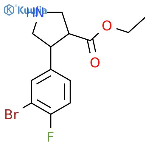 ethyl 4-(3-bromo-4-fluorophenyl)pyrrolidine-3-carboxylate structure