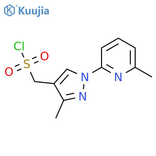 3-methyl-1-(6-methylpyridin-2-yl)-1H-pyrazol-4-ylmethanesulfonyl chloride structure