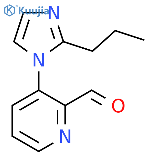 3-(2-propyl-1H-imidazol-1-yl)pyridine-2-carbaldehyde structure