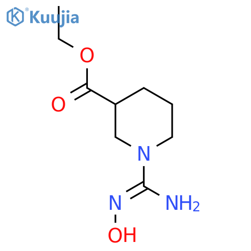 ethyl 1-(N-hydroxycarbamimidoyl)piperidine-3-carboxylate structure