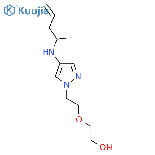 2-(2-{4-(pent-4-en-2-yl)amino-1H-pyrazol-1-yl}ethoxy)ethan-1-ol structure