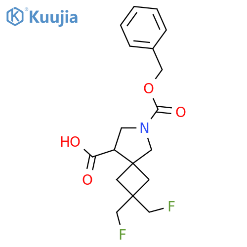 6-(benzyloxy)carbonyl-2,2-bis(fluoromethyl)-6-azaspiro3.4octane-8-carboxylic acid structure