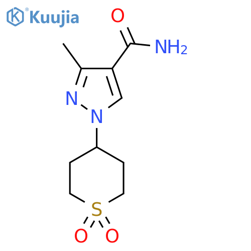 1-(1,1-dioxo-1lambda6-thian-4-yl)-3-methyl-1H-pyrazole-4-carboxamide structure