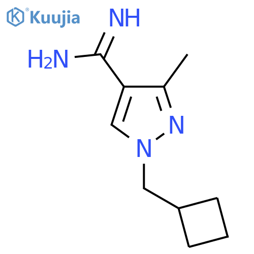 1-(cyclobutylmethyl)-3-methyl-1H-pyrazole-4-carboximidamide structure