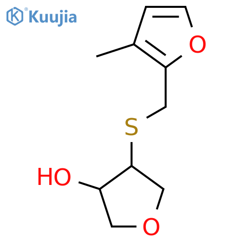 4-{(3-methylfuran-2-yl)methylsulfanyl}oxolan-3-ol structure