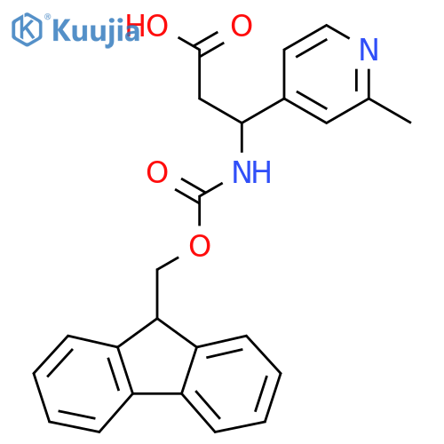 3-({(9H-fluoren-9-yl)methoxycarbonyl}amino)-3-(2-methylpyridin-4-yl)propanoic acid structure