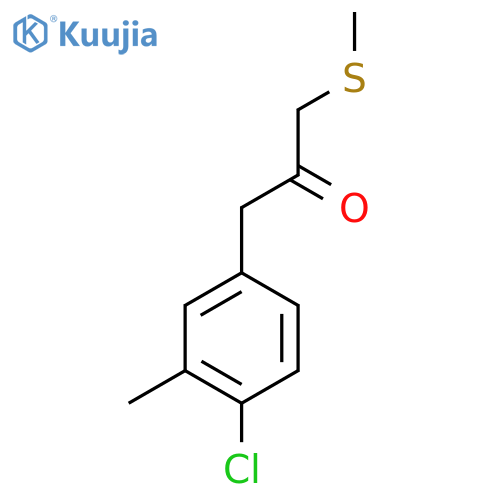 1-(4-chloro-3-methylphenyl)-3-(methylsulfanyl)propan-2-one structure