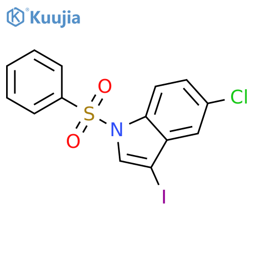 1-(benzenesulfonyl)-5-chloro-3-iodo-1H-indole structure
