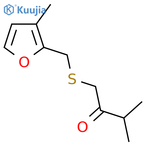 3-methyl-1-{(3-methylfuran-2-yl)methylsulfanyl}butan-2-one structure