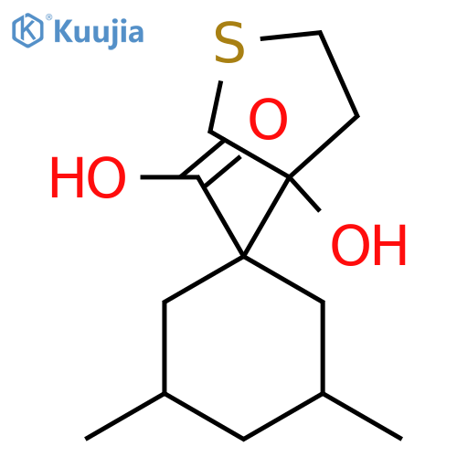 1-(3-hydroxythiolan-3-yl)-3,5-dimethylcyclohexane-1-carboxylic acid structure