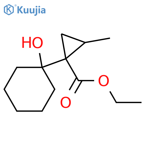 ethyl 1-(1-hydroxycyclohexyl)-2-methylcyclopropane-1-carboxylate structure